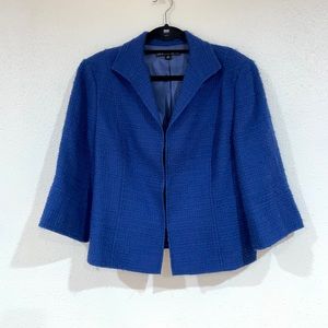 Lafayette 148 New York Wool Mohair Blue Blazer